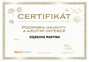 certifikat akutní infekce a podpora imunity